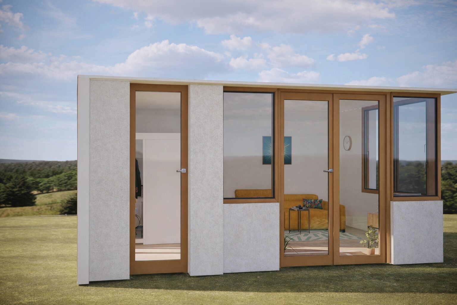 Extension vitrée vue depuis le jardin