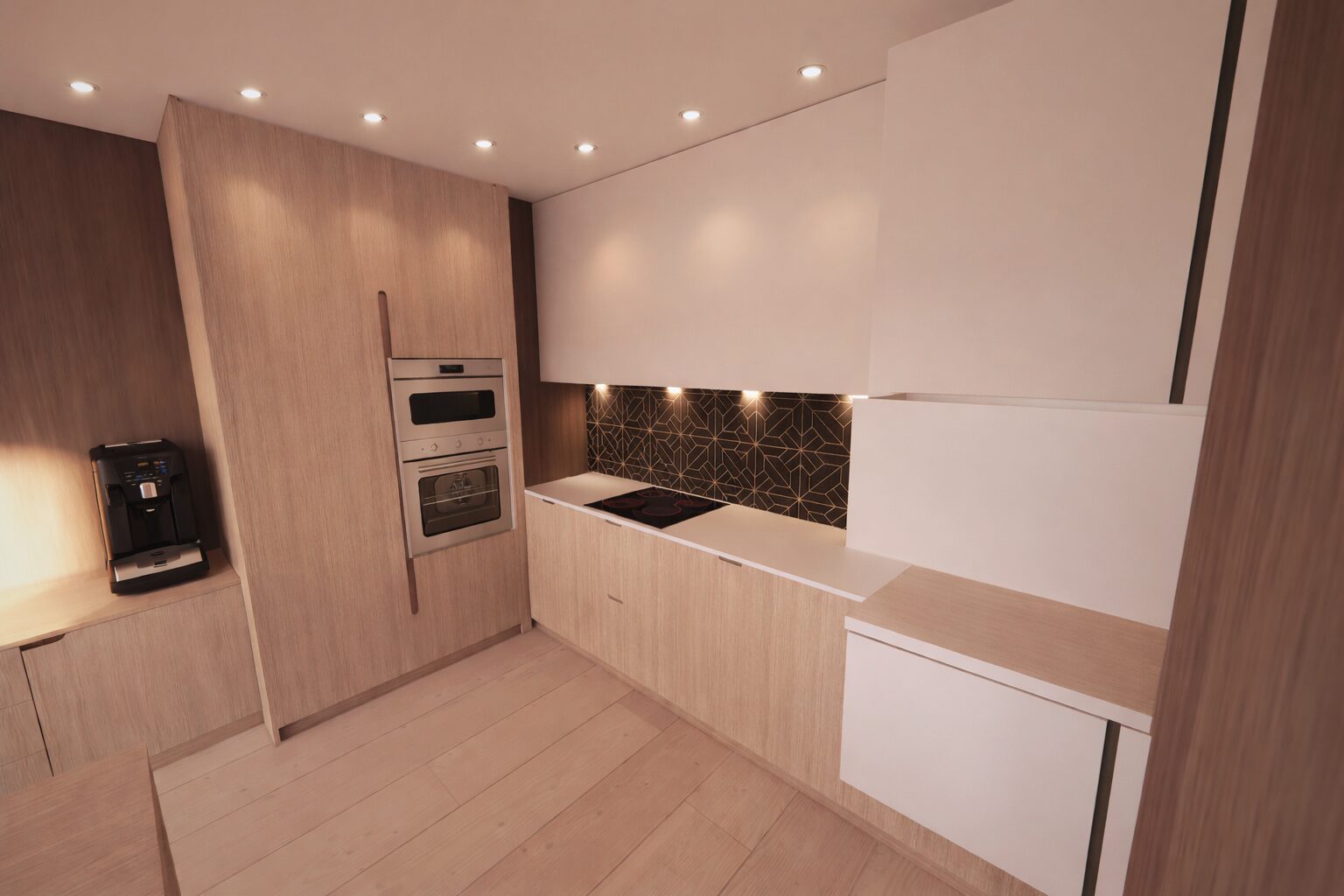 Cuisine en bois clair sur mesure