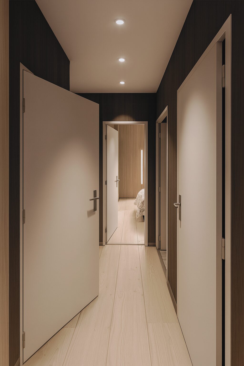 Couloir de distribution des chambres